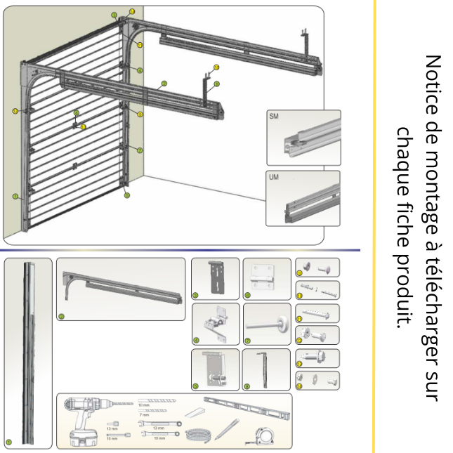 installation porte de garage sectionnelle